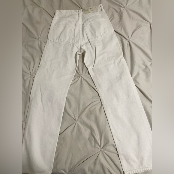 NWT Agolde White 90s mid rise loose fit jeans denim 24 - Picture 8 of 9